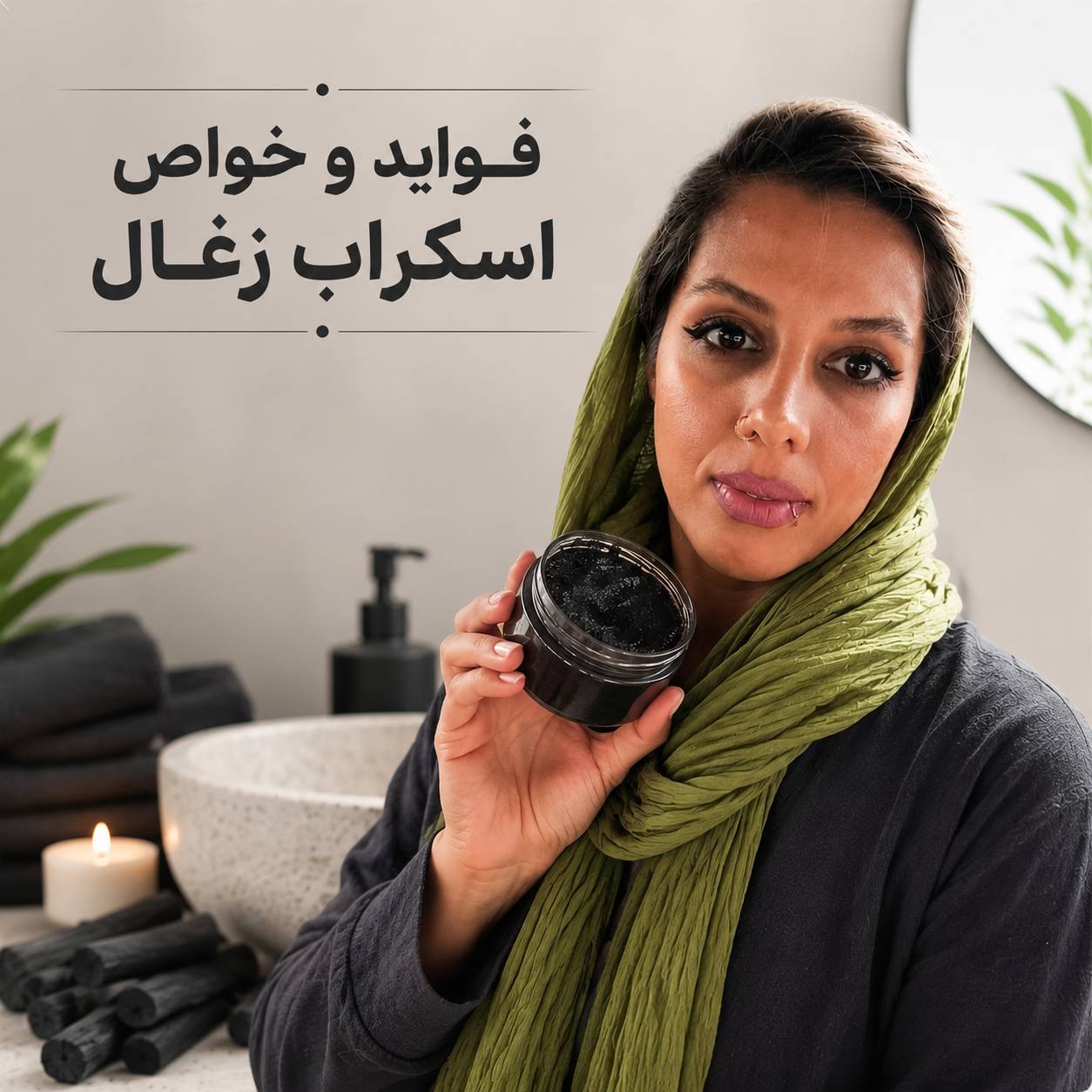 فواید و خواص ماسک اسکراب زغال مهسا سپهری جاست لاین