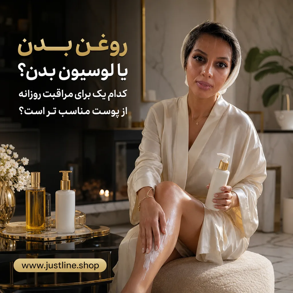روغن بدن یا لوسیون بدن؟کدام یک برای مراقبت روزانه از پوست مناسب تر است؟ - جاست لاین
