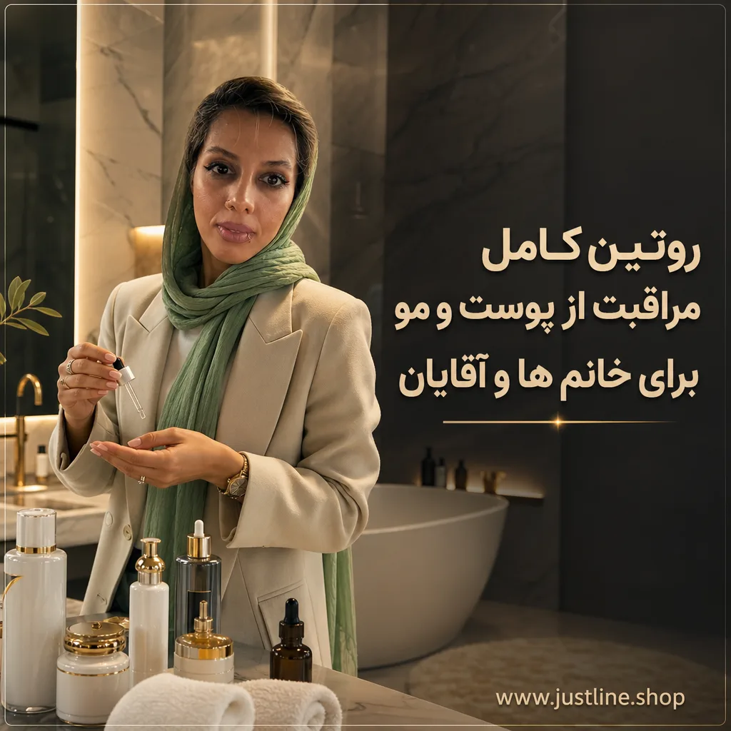 روتین کامل مراقبت از پوست و مو برای خانم ها و آقایان - جاست لاین
